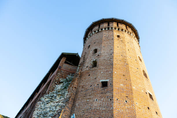 istock bottom view of Marinkina tower on sunny evening 1405040921