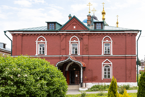 convent building in Uspensky Brusensky Monastery in Kolomna Kremlin in Old Kolomna city on sunny summer day