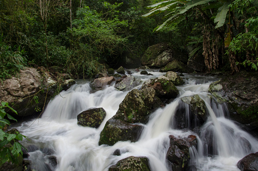 small cascade on the stones in brazil