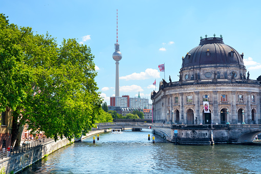 Museum island on Spree river in the central Mitte district of Berlin, Germany
