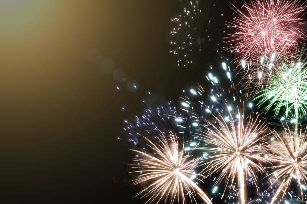 istock Fireworks festival background, New Year, Christmas, Copy space. 1405046902