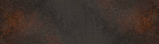 istock Grunge rusty dark metal stone background texture banner panorama 1405049074