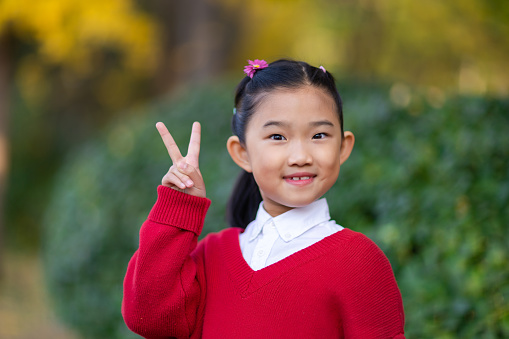 Little girl in autumn