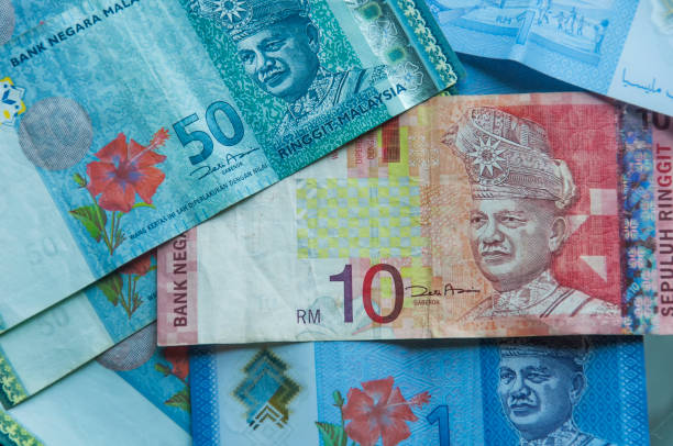 Malaysian Ringgit currency background stock photo