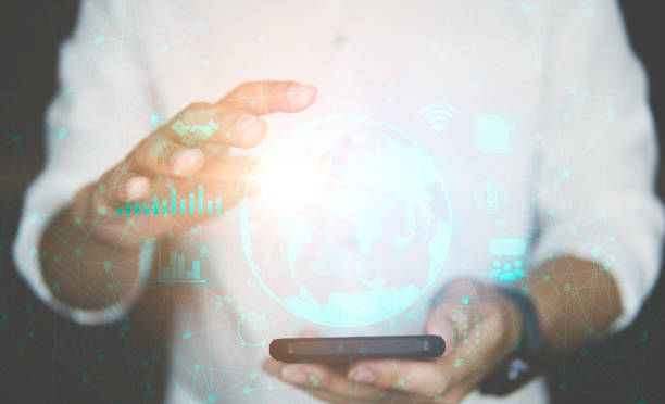 istock Concept of technology data network, business online for the further, new technology for data analysis and marketing online. 1405051833