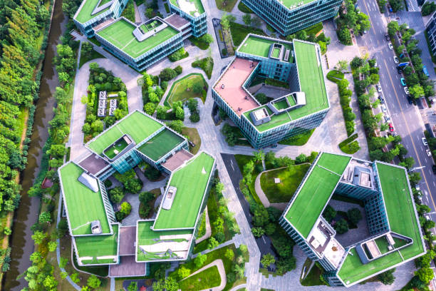 istock aerial view of modern eco city 1405052714