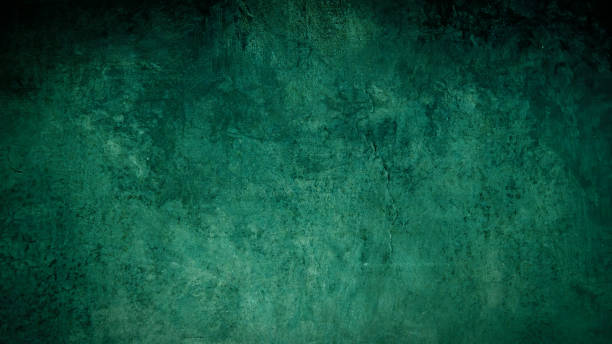 抽象的な緑色は、水彩画の石コンクリート紙のテ�クスチャの背景、暗いビネット、トップビューで着色 - watercolor painting painting abstract paper ストックフォトと画像