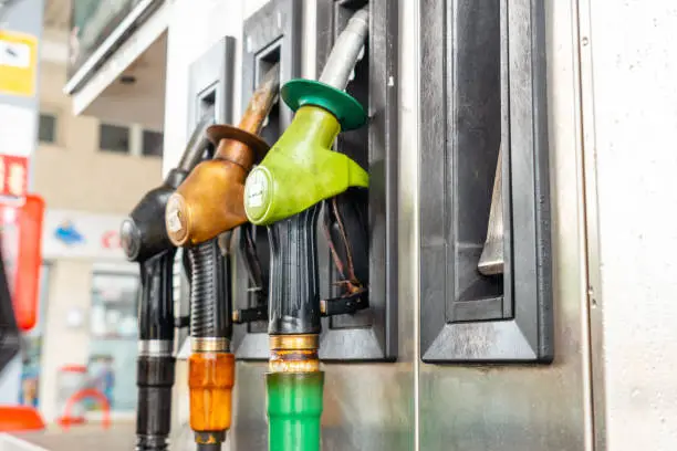 Photo of Automatic gasoline or diesel pump at the gas station in the fuel crisis