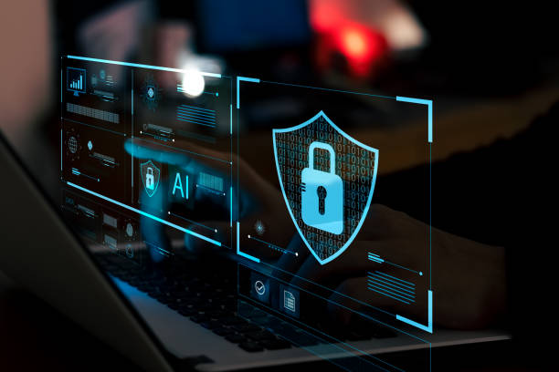istock cyber security essentials, digital crime prevention by anonymous hackers, personal data security and banking and finance. 1405055318