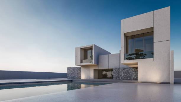 istock 3D rendering illustration of modern house 1405066849