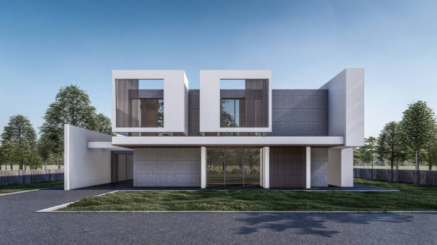 istock 3D rendering illustration of modern house 1405066861