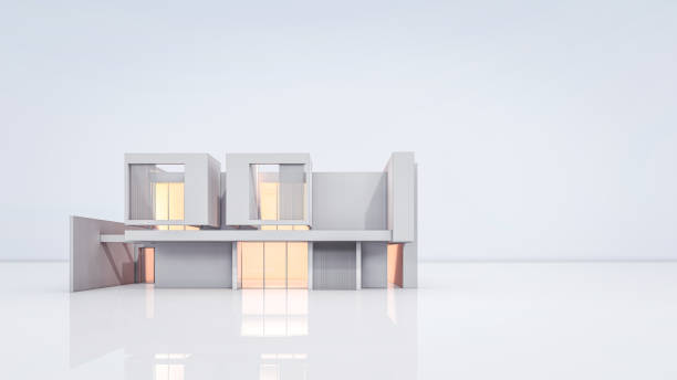 istock 3D rendering illustration of modern house 1405066871