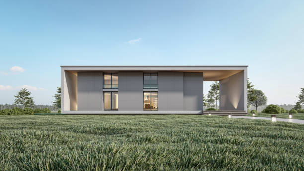istock 3D rendering illustration of modern house 1405066908