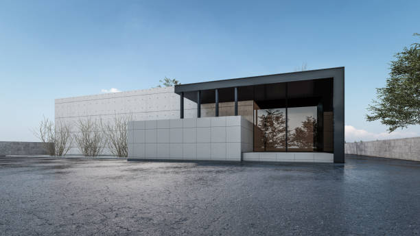 istock 3D rendering illustration of modern house 1405066929