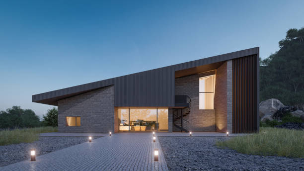istock 3D rendering illustration of modern house 1405066957