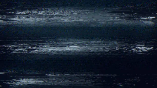 Photo of Glitch noise static television VFX pack. Visual video effects stripes background, CRT tv screen no signal glitch effect