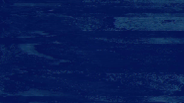 istock Glitch noise static television VFX pack. Visual video effects stripes background, CRT tv screen no signal glitch effect 1405069220