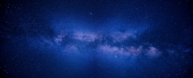 Milkyway panorama photographed over the Utah desert.
