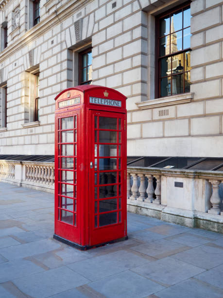istock Typical Bristish phone booth in London, UK 1405072889