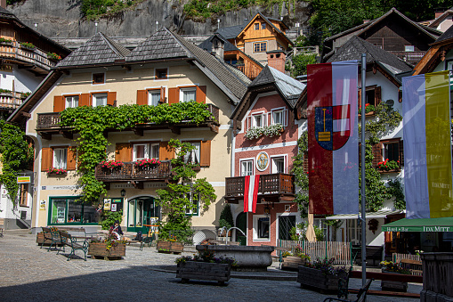 Hallstatt in the Salzkammergut Upper Austria is a world-famous tourist destination and is located on Lake Hallstatt.