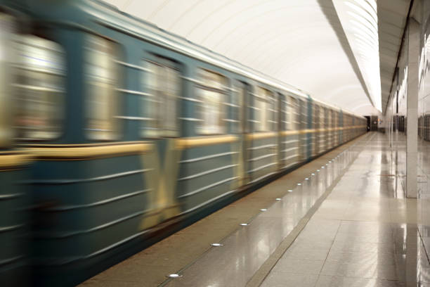 istock train moving at subway station 1405077799