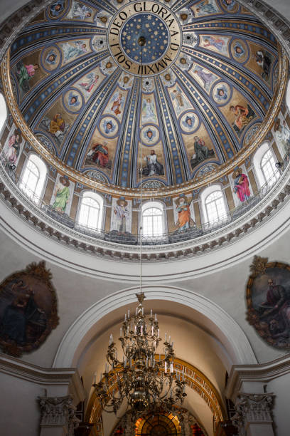 istock round dome in a catholic church with painted interior 1405080254