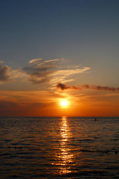 istock Calm sea at sunset. 1405083526