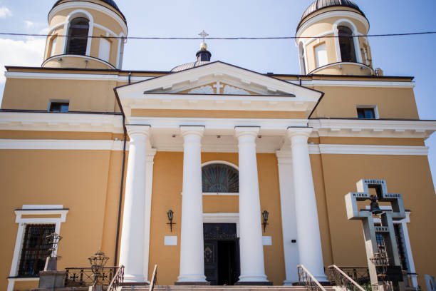 istock entrance to a large catholic church with white columns 1405083784