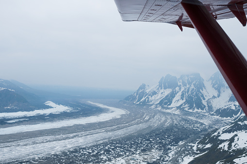 Major glacier flow on the northeast side of Mt. McKinley,Alaska,Usa