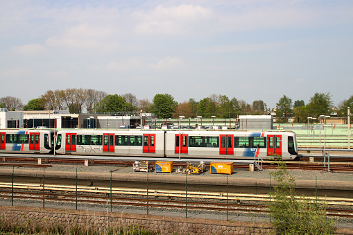 RET Metro subway trains parked at the 's Gravenweg facility in Rotterdam the Netherlands