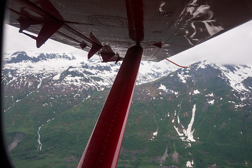 Denali National Park Alaska Aerial Flight over Mountains