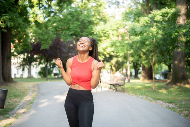 istock Attractive woman exercising in nature 1405110319