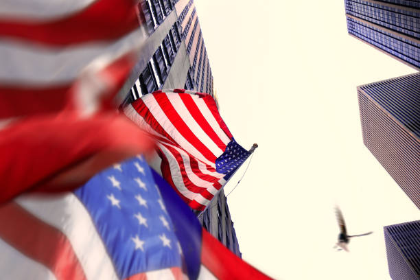 istock American flags on Manhattan busy street 1405110778