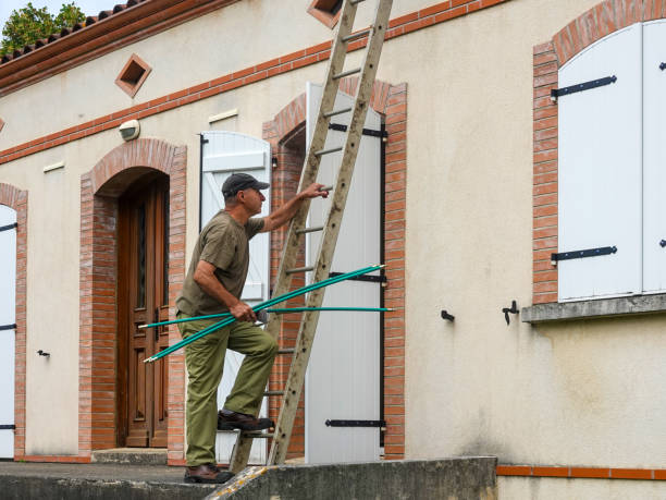 istock Roof work to clean the chimney. 1405120414