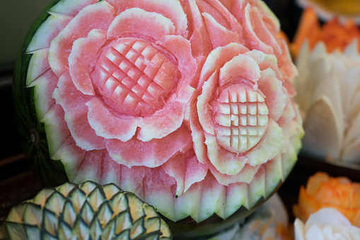 Engraved watermelon