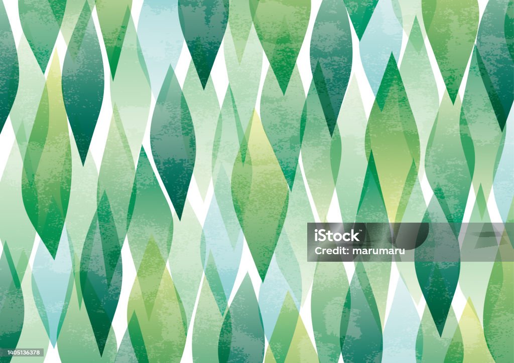 Grüne Blätter geometrisches Muster - Lizenzfrei Muster Vektorgrafik Grüne Blätter geometrisches Muster - Lizenzfrei Muster Vektorgrafik