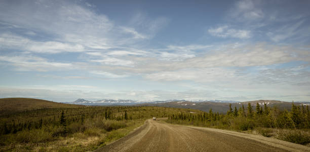 istock Road in the countryside  the arctic circle, Canada 1405138473