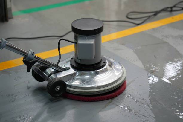 istock The people cleaning wash exterior walkway using polishing machine. 1405141148
