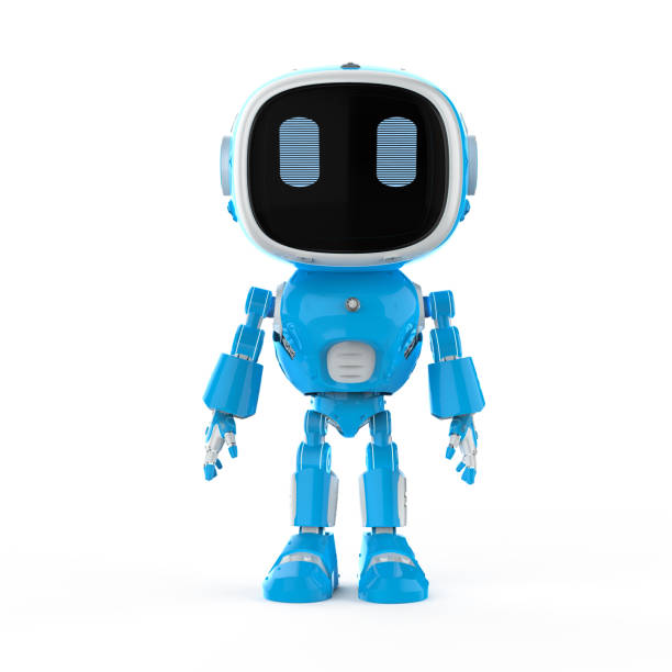 istock cute and small artificial intelligence assistant robot with cartoon character 1405146089