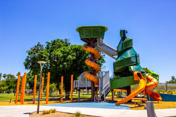 istock Children's Playground Equipment  At Public Park 1405146892