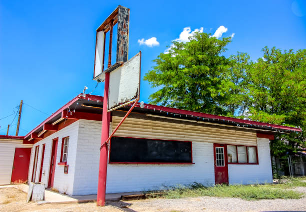 istock Abandoned Building In Disrepair With Empty Signage 1405146900