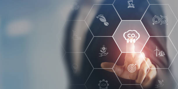 istock Low carbon,carbon neutral concept. Net zero greenhouse gas emissions target. Climate neutral long term strategy. Limit global warming and climate change. Green operational management, green marketing. 1405149310