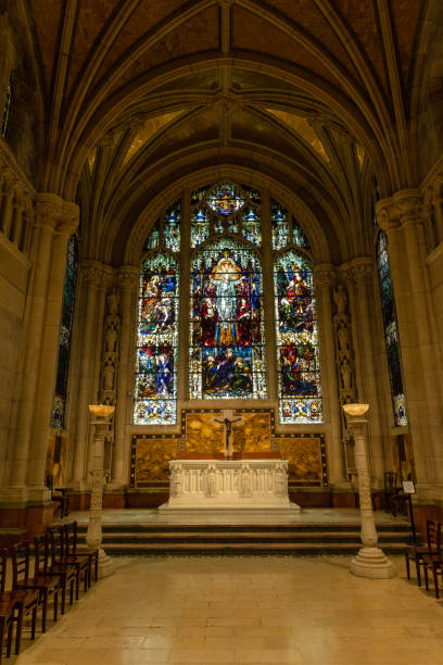 istock Interior view of St. John the Divine cathedral 1405150365