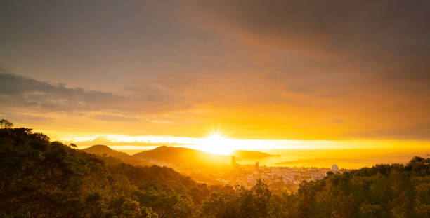 istock Sunset sky over city 1405151751