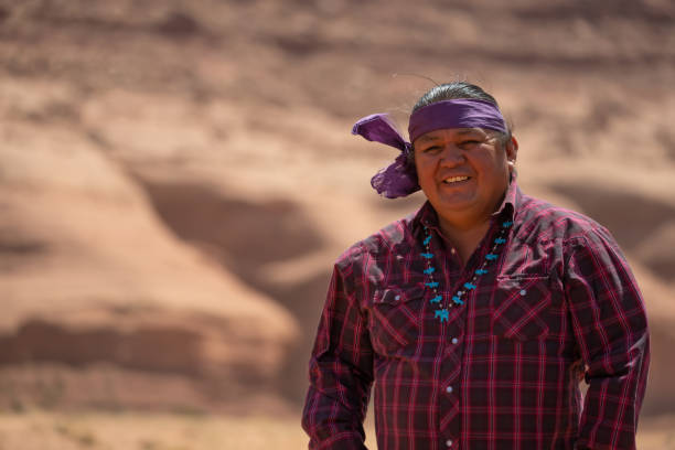 istock Happy Navajo man portrait in Monument Valley 1405153796