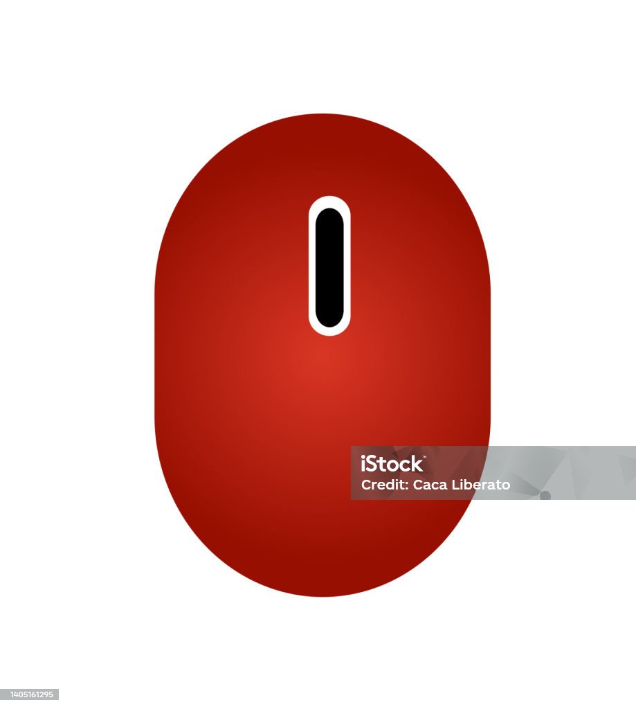 The Red Computer Mouse A Handheld Pointing Device Stock Illustration ...