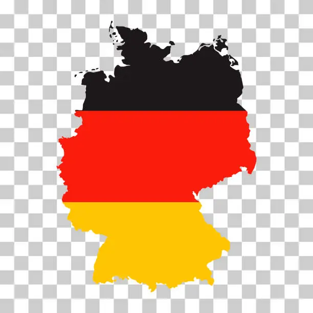 Vector illustration of Germany map icon, geography blank concept, isolated graphic background vector illustration