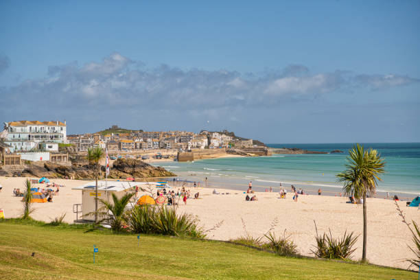 St Ives Porthminster Beach, Cornwall, St. Ives Cornwall, Southwast,Cornish beach,seascape,Cornish beach Porthminster Beach, st ives cornwall stock pictures, royalty-free photos & images