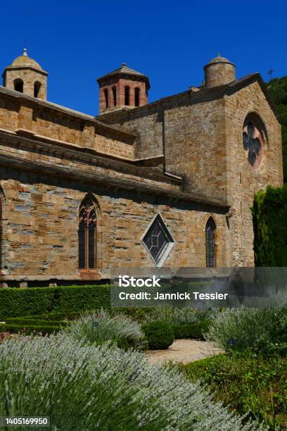 Fontfroide Abbey Aude Stock Photo - Download Image Now - Abbey - Monastery, Architecture, Aude