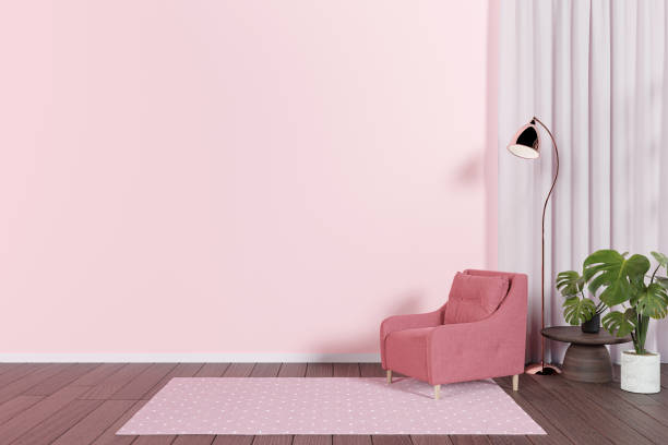 istock 3d rendered of a sofa in hard floor room. 1405172592